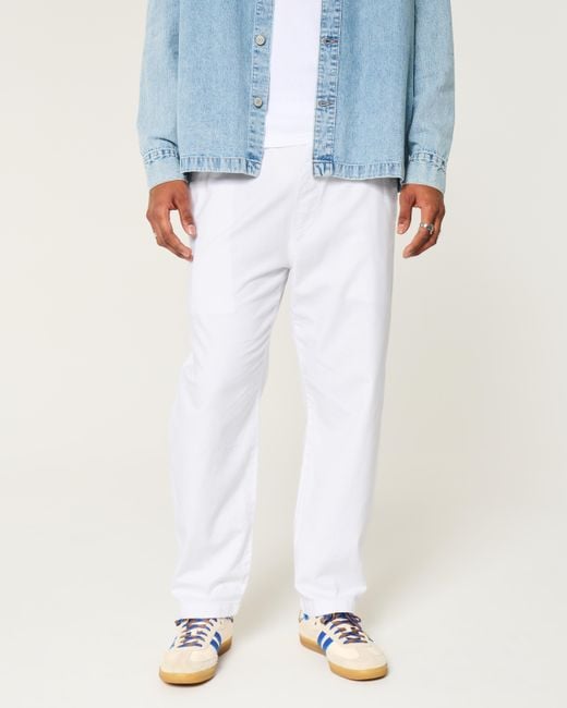 Hollister Weite Hose aus Leinenmischung zum Hineinschlüpfen in White für Herren