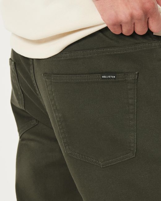Hollister Green Relaxed Twill Joggers for men