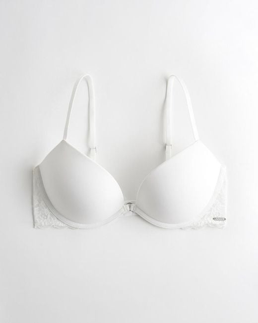 Hollister White Gilly Hicks Super Push-up Plunge Bra