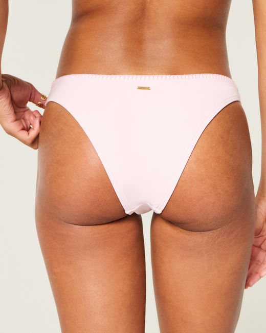 Hollister Pink Stitched High-leg Cheekiest Bikini Bottom
