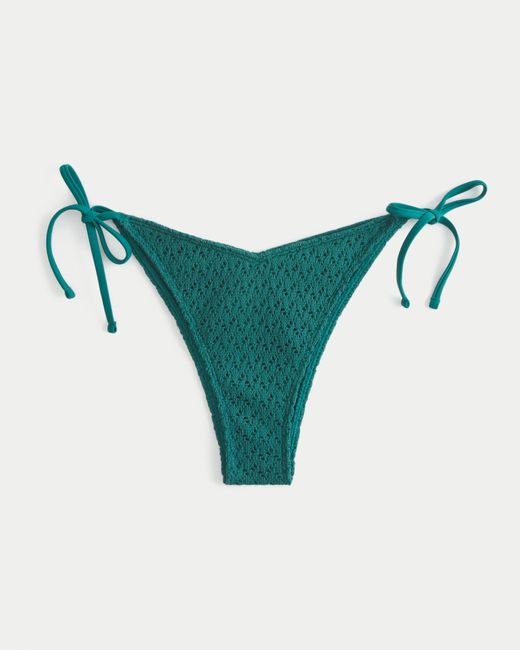 Hollister Green Crochet-style Cheekiest Bikini Bottom