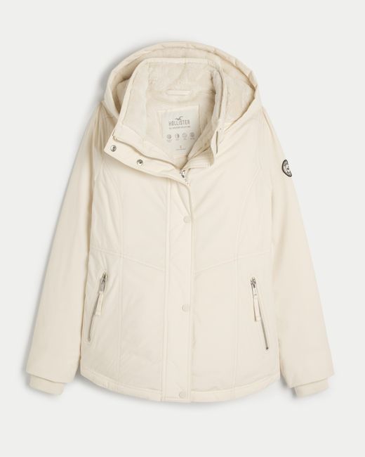 Hollister Natural All-weather Faux Fur-lined Jacket