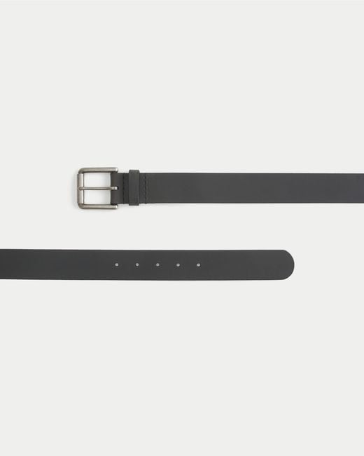 Hollister Black Classic Leather Belt for men