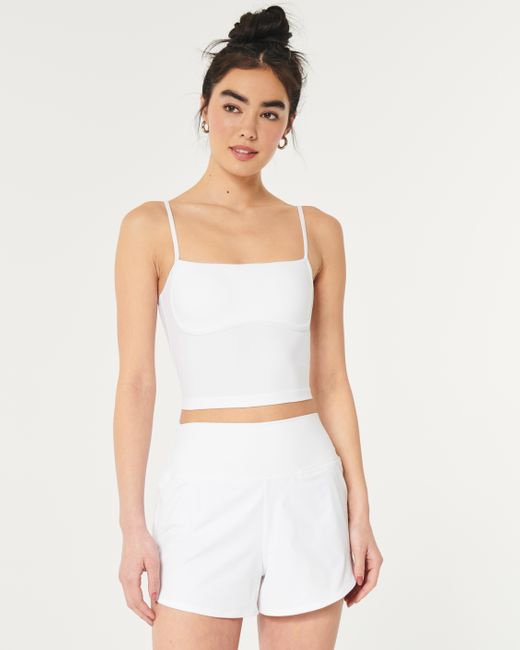 Hollister White Gilly Hicks Active Energize Unterbrust-Tanktop