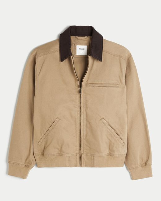 Hollister Workwear-Jacke mit Reißverschluss in Natural für Herren