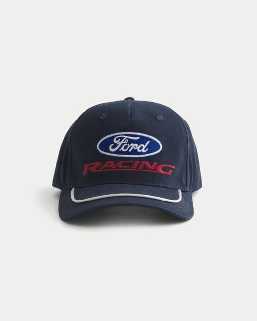 Hollister Blue Ford Racing Graphic Baseball Hat for men