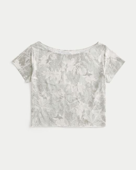 Hollister White Easy Off-the-shoulder T-shirt
