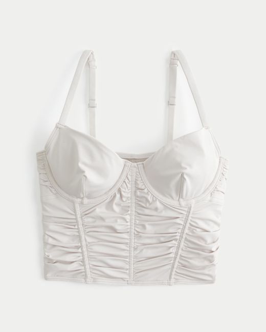 Hollister White Gilly Hicks Ruched Micro-modal Bustier