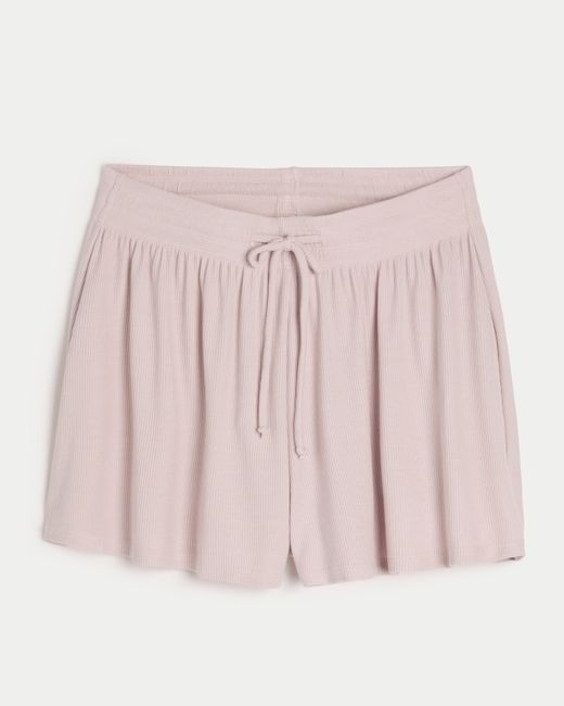 Hollister Pink Gilly Hicks Flatter-Shorts aus geripptem Jersey