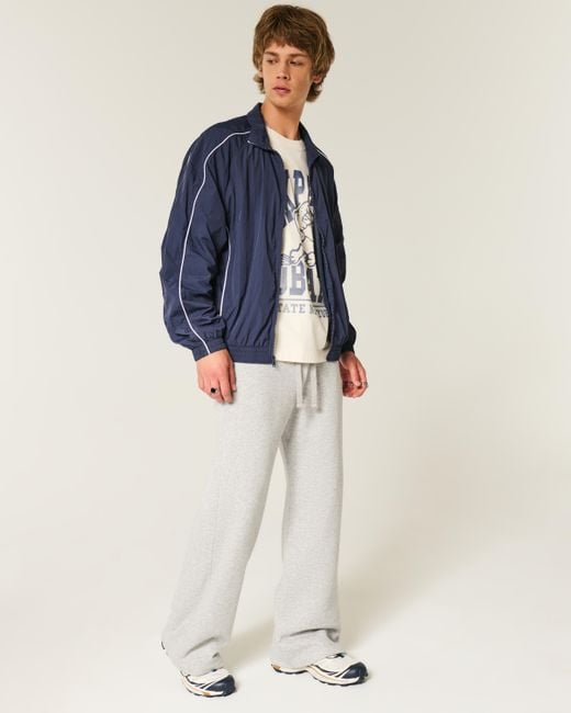 Hollister Blue Zip-up Windbreaker Jacket for men