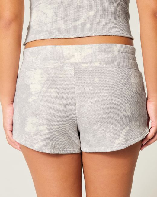 Hollister Natural Gilly Hicks Cozy Waffle Mini Shorts