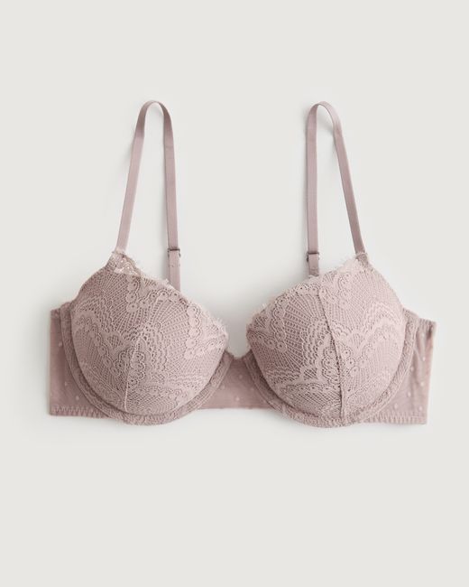 Hollister Pink Gilly Hicks Lace Push-up Balconette Bra