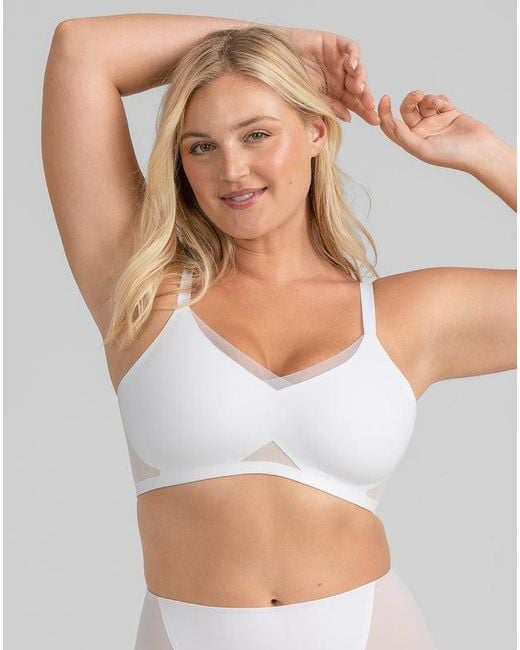 Honeylove White Crossover Bra