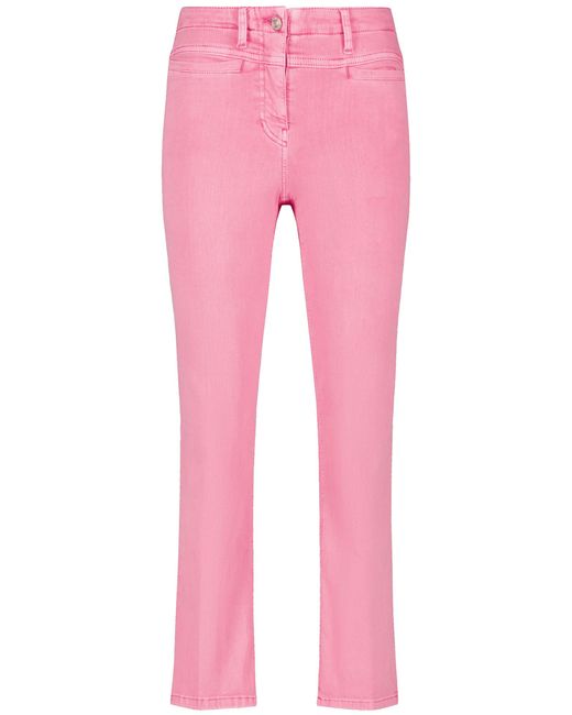 Gerry Weber Pink 7/8 jeans mar꞉lie flared fit cropped baumwolle