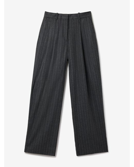 House of Dagmar Blue Relaxed Suit Trouser Pinstripe