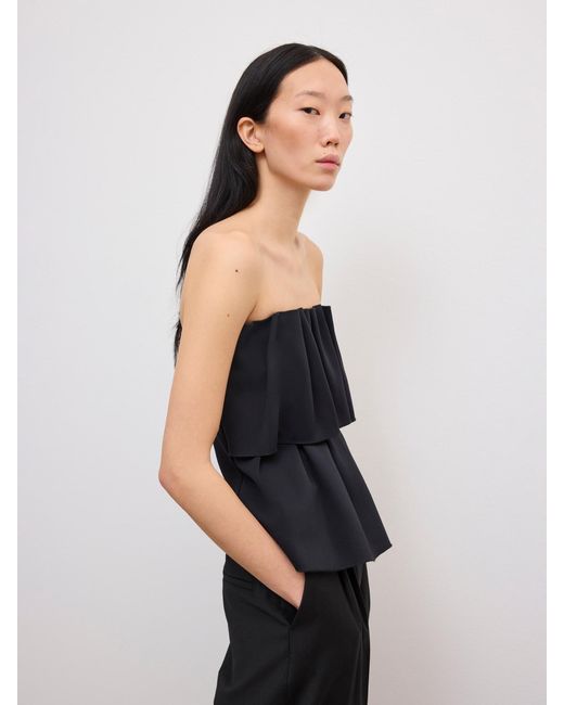 House of Dagmar Blue Sculpted Tube Top