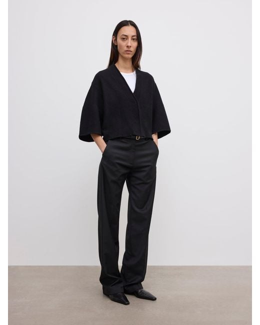House of Dagmar Black Short Wool Cardigan