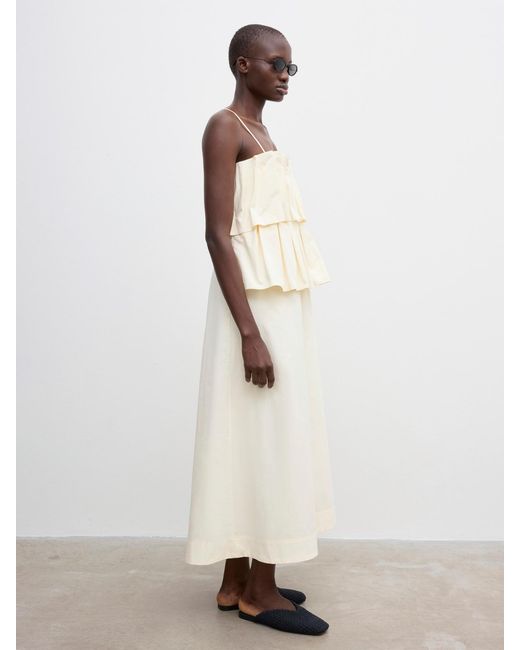 House of Dagmar Natural Sculpted Strap Dress