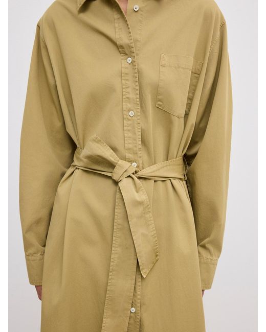 House of Dagmar Metallic Belted Shirt Dress