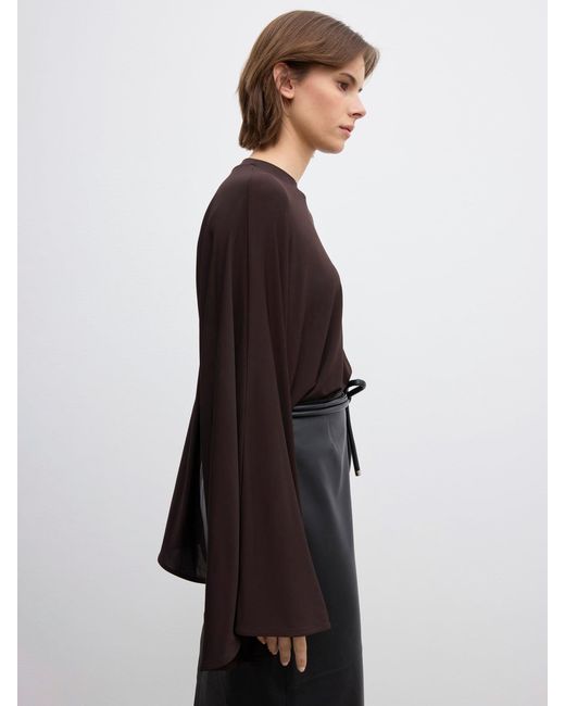 House of Dagmar Brown Jersey Kimono Top