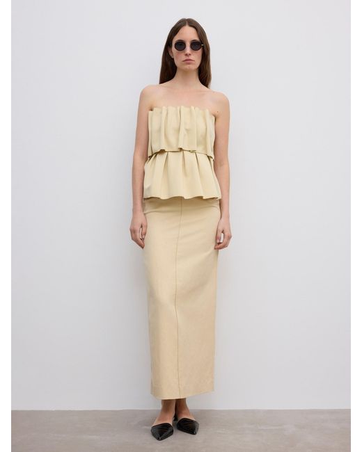 House of Dagmar Natural Sculpted Tube Top