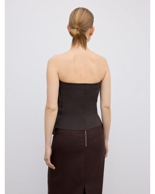 House of Dagmar White Sculpted Tube Top