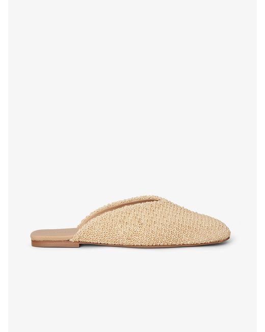 House of Dagmar White Square Toe Slip Ins