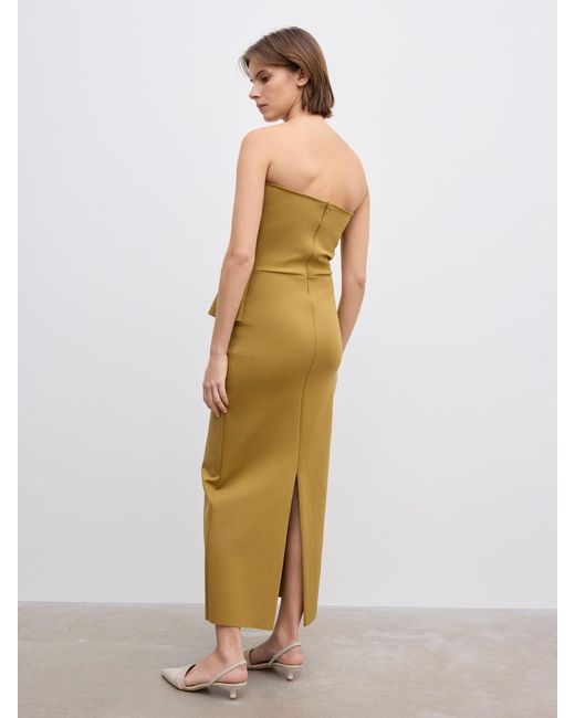 House of Dagmar Metallic Sculpted Slim Dress
