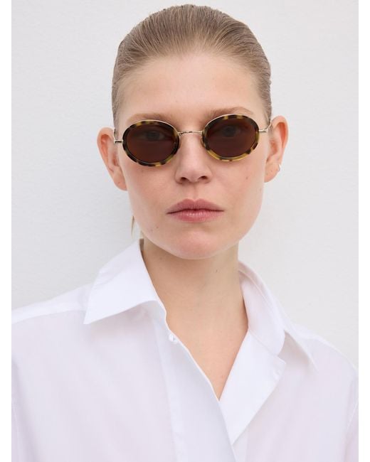 House of Dagmar Brown Round Sunglasses