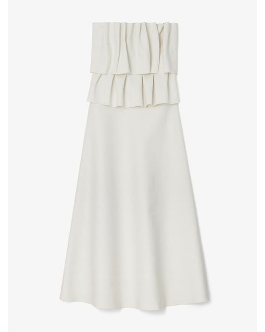 House of Dagmar White Sculpted Tube Dress