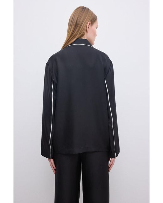 House of Dagmar Blue Db Silk Blouse