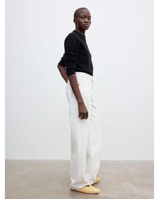 House of Dagmar White Loose Fit Denim