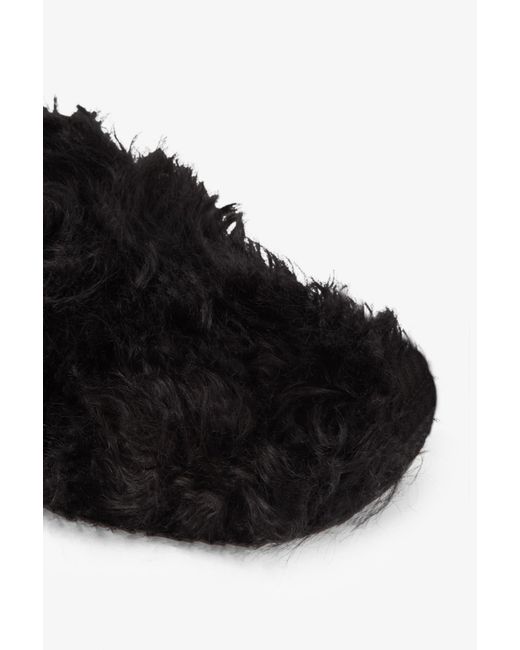 House of Dagmar Black Friendly Fur Mules