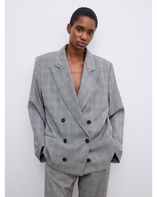 House of Dagmar Gray Db Checked Blazer