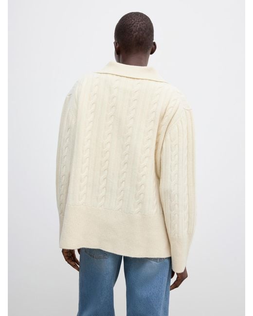 House of Dagmar Blue Cashmere Wool Polo