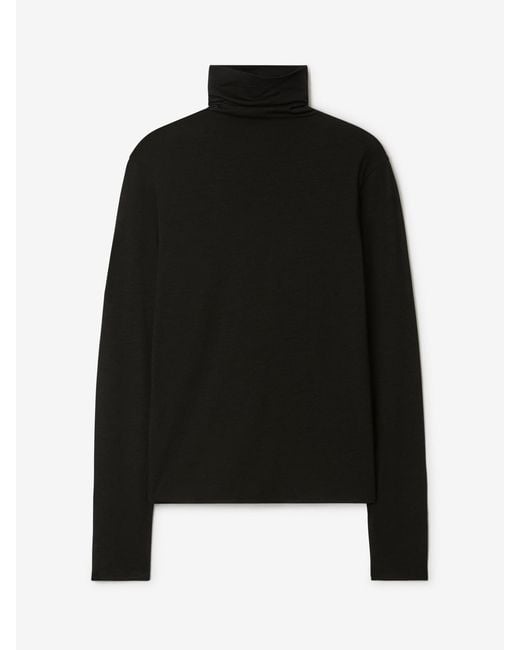 House of Dagmar Blue Wool Jersey Rollneck