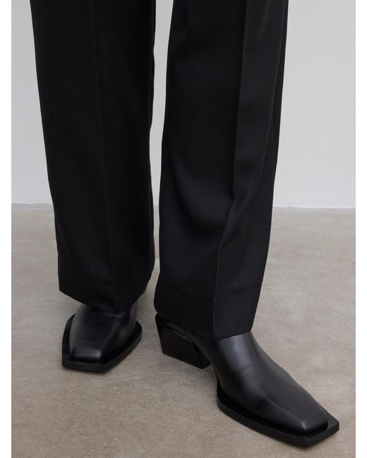 House of Dagmar Black Square Toe Chelsea Boots