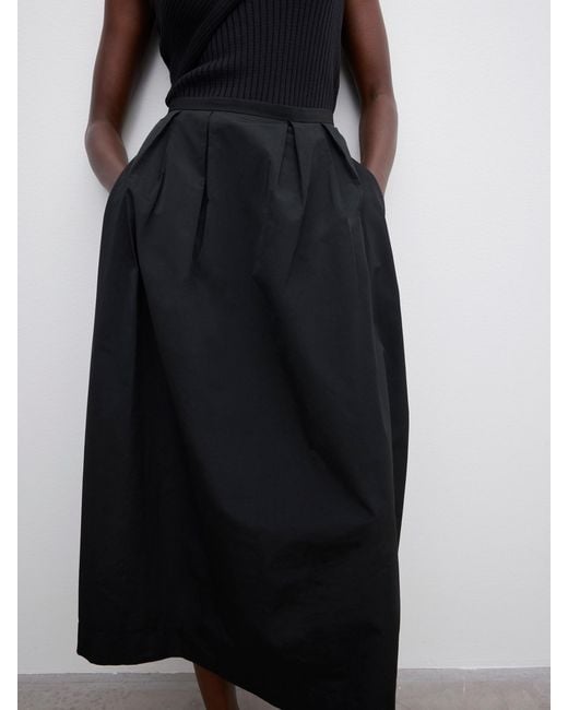 House of Dagmar Blue Curved Pleated Skirt