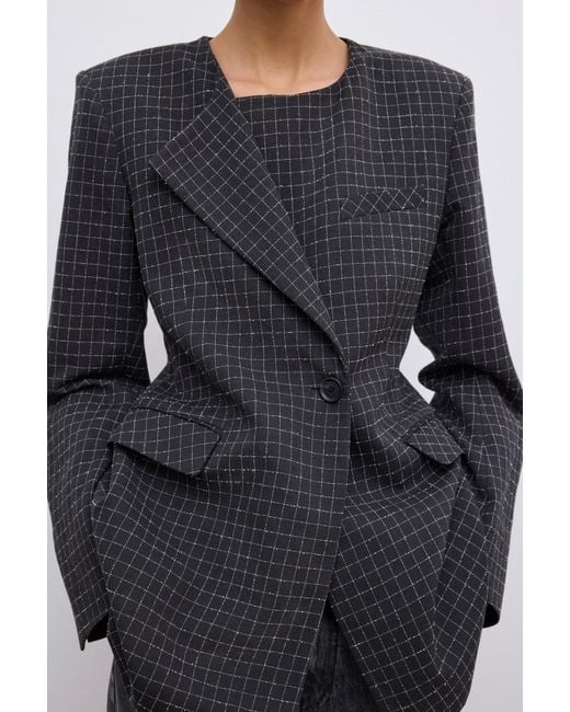 House of Dagmar White Sb Hourglass Blazer