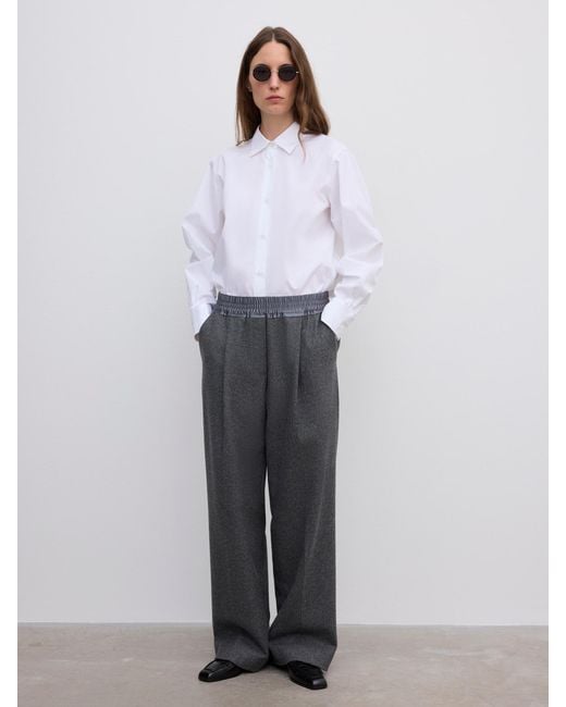 House of Dagmar White Relaxed Poplin Shirt