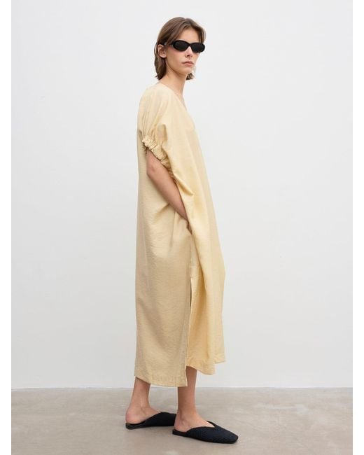 House of Dagmar Natural Rouched Dress
