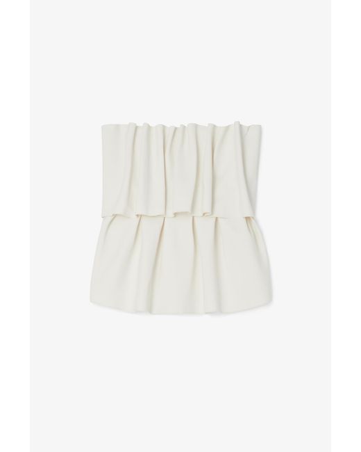 House of Dagmar White Sculpted Tube Top