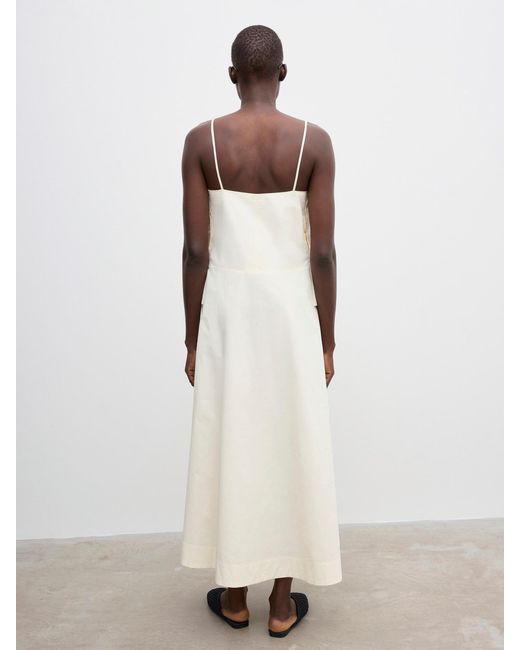 House of Dagmar Natural Sculpted Strap Dress
