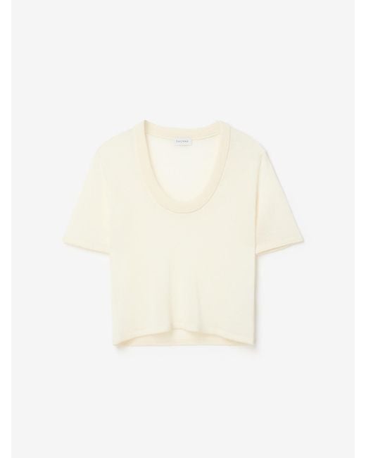 House of Dagmar White Cashmere Knit Top