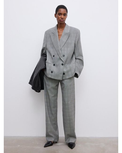 House of Dagmar Gray Db Checked Blazer