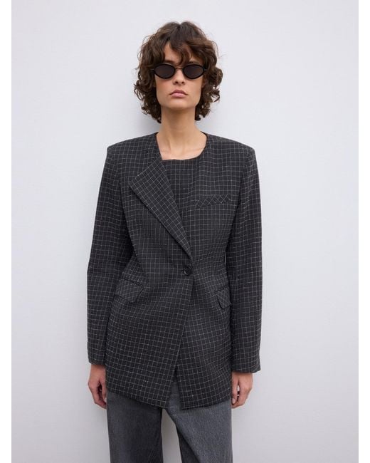 House of Dagmar White Sb Hourglass Blazer