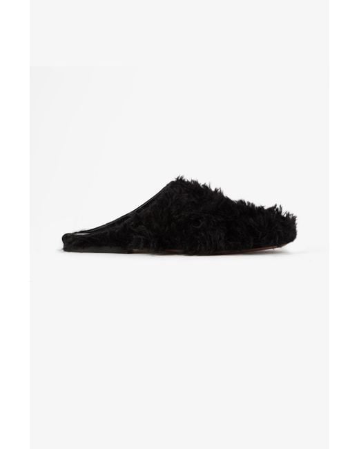 House of Dagmar Black Friendly Fur Mules