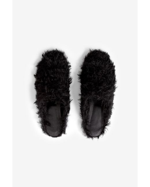 House of Dagmar Black Friendly Fur Mules