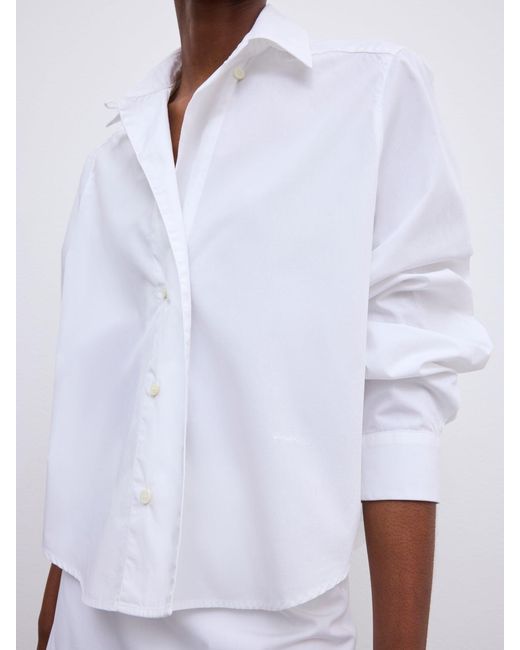 House of Dagmar White Cropped Shirt