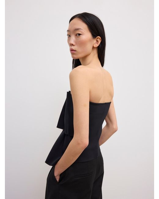 House of Dagmar Blue Sculpted Tube Top